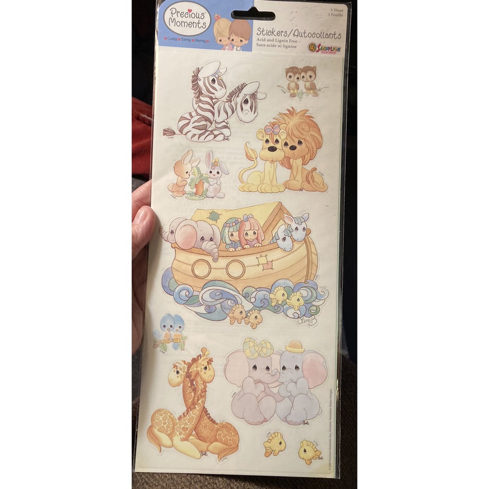Sandylion Precious Moments Stickers Noah's Ark 1 Sheet Scrapbooking New NIP